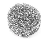 Tonysa Crystal Rhinestone Banding Belt, 3cm Width for DIY Decor (Silver | Evidenzia materiale in resina, lunghezza 1 metro, disponibile in argento, applicazione versatile per abbigliamento, borse,