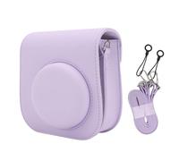 Tonysa Custodia Protettiva Adatta per Mini12 Borsa per la Fotocamera Istantanea in Pelle PU con Cinturino Regolabile Rimovibile (PURPLE)