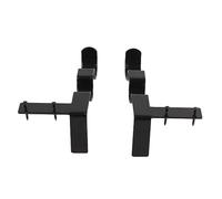 Tonysa Double Curtain Rod Bracket, Durable Steel Design (Black)