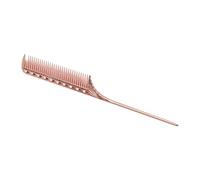 Tonysa Hair Comb, Aluminum Metal Tail Comb for Styling (Rosy Gold)