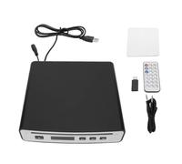 Tonysa Lettore CD Portatile per Auto con Trasmettitore FM, Lettore CD USB AUX Esterno per PC Portatile, Riproduzione Ripresa Antishock Design Compatto da Viaggio