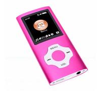 Tonysa Lettore MP3 Bluetooth, Lettore Musicale Bluetooth 5.3 Audio HiFi Schermo da 1,8 Pollici 64 GB Espandibile Riproduzione 30 Ore per Audiolibri Musicali Video Radio FM Registrazione (PINK)