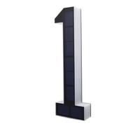 Tonysa Numeri Civici Solari con Luce LED, Impermeabile Design 9 Pollici, | Illuminato di notte, Plastica ABS, Installazione semplice, Alimentazione solare, Stile moderno