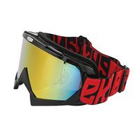 Tonysa Occhiali da Motocross, Design Flessibile e Resistente Agli Urti, per | Cuscino in spugna, cinturino elastico regolabile, adatto per gli sport all\'aria aperta, materiale PC