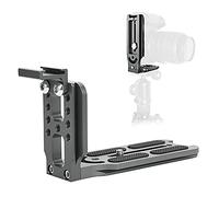 Tonysa Piastra a Sgancio Rapido Universale a Forma di L Piastra per Fotocamera a Forma di L Staffa di Tipo L con Supporto Hot-shoe Rimovibile e Interfaccia di Tipo Arca per Fotocamere (Grigio Cemento)
