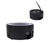 Tonysa Proiettore DVD, Lettore DVD Integrato Portatile HD 1080P con Obiettivo a Fuoco Corto e Doppi Altoparlanti Stereo, per L'Home Entertainment e i Film All'Aperto (Spina europea)