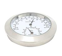 Tonysa Round Thermometer Hygrometer for Instrument Care (SILVER) | Telaio in lega, design compatto, intervallo di umidità 20-100%, intervallo di temperatura -25-55℃