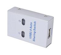 Tonysa Switch di Condivisione Stampante USB 2.0 per 2 Computer, Commutatore di Condivisione Automatica USB .0, Commutazione Manuale e Tasto di Scelta Rapida, Plug and Play per PC, Tastiera, Scanner