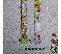 Tonysa Tappetino Puzzle Arrotolabile in Feltro Tappetino Portaoggetti Grande per Puzzle può Contenere Fino a 2000 Pezzi Facile da Riporre e Organizzare Ideale per Adulti e Bambini Dimensioni: 66x117