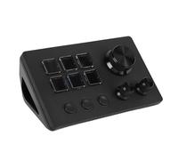 Tonysa Tastiera Visiva con Manopole, Tastiera Visiva a 6 Tasti Tastiera Visiva con Pulsanti Personalizzati LCD per OS X e PC (BLACK)