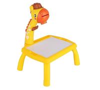 Tonysa Tavolo da Disegno Colorato per, Tavolo da Pittura per Proiezione con Lampada di Proiezione, Illuminazione, Scrittura, Pregevole Fattura, Materiali Plastici Sicuri per (S Giraffa Giallo)