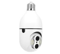 Tonysa Telecamera con Lampada E27, Telecamera di Sicurezza Domestica Wi-Fi per Esterni, Telecamera di Sorveglianza Alimentata a Batteria Ricaricabile Wireless, USB Notturno, Rilevamento