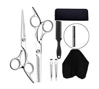 TONZN 9 Pezzi/Set Forbici da Parrucchiere Professionali Set Forbici da Barbiere Pettine Fermaglio per Capelli Scialle Pettine di Bellezza