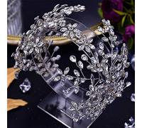 TONZN Accessori per Capelli da Sposa, Copricapo con Strass Lucidi, Fascia per Capelli da Sposa, Copricapo da Concorso di Bellezza (HP414 S)
