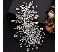 TONZN Accessori per Capelli da Sposa Copricapo da Sposa Copricapo da Sposa Pettine per Capelli Forcina Floreale con Strass (Sinistra)