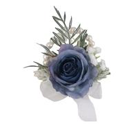 TONZN Bracciale con fiore da polso, fiore da polso, catena di perle, rosa pesca, damigella d'onore, fiore da polso (fiore da polso)