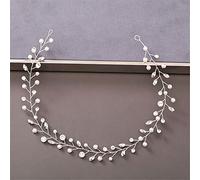 TONZN Cerchietto con Strass di Perle da Donna, Accessori per Capelli da Sposa, Copricapo da Sposa, Accessori per Capelli, Cerchietto in Argento
