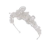 TONZN Cerchietto di Cristallo, Accessori per Capelli da Sposa con Cristalli Fatti a Mano, retrò, Eleganti e semplici, Adatti per spose, Damigelle, Signore e Ragazze (Argento A)