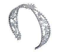 TONZN Cerchietto di Cristallo, Accessori per Capelli da Sposa con Cristalli Fatti a Mano, retrò, Eleganti e semplici, Adatti per spose, Damigelle, Signore e Ragazze (CA)