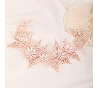 TONZN Cerchietto in Oro Rosa, Accessori per Capelli da Sposa, Cerchietto con Fiori di Cristallo, Tiara, Copricapo da Donna, Accessori per Capelli da Sposa (Oro Rosa 1 pz (1 Confezione))