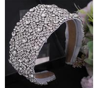 TONZN Cerchietto per Capelli Barocco con Strass Completo Accessori per Capelli da Sposa affascinanti Cerchietto per Capelli da Sposa Accessori per Capelli (Argento 363)