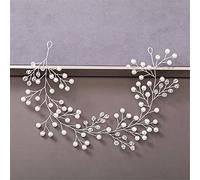 TONZN Cerchietto per Capelli con Strass di Perle da Donna, Accessori per Capelli da Sposa, Copricapo da Sposa, Accessori per Capelli, Cerchietto in Argento (Argento 12)