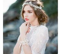 TONZN Cerchietto per Capelli con Strass e Cristalli, per Matrimonio, per Sposa, Perle, per Capelli, Fatto a Mano, per Sposa (FD422 1 pz (1 Confezione))