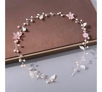 TONZN Cerchietto per Capelli da Sposa con Strass e Perle da Donna, Accessori per Capelli da Sposa, Accessori per Capelli, Cerchietto in Argento (Argento 16)