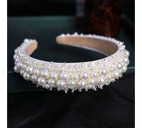 TONZN Cerchietto per Capelli in Perle d'Argento, Tiara, Cerchietto per Capelli da Donna, Cerchietto per Capelli da Sposa, Cerchietto per Capelli da Matrimonio (Argento 1 1 (1 Confezione))