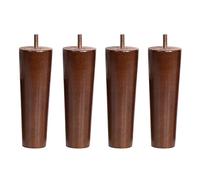 TONZN Confezione da 4 gambe per mobili in legno massello, fuso, filettatura M10, piedini per mobili in legno (dritto 10 cm/3,9 pollici)