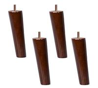 TONZN Confezione da 4 gambe per mobili in legno massello, fuso, filettatura M10, piedini per mobili in legno (obliquo 10 cm/3,9 pollici)