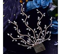 TONZN Copricapo da Sposa con Fiori e Pettine, Accessori per Capelli da Sposa, forcina per Capelli da Donna, Copricapo da Sposa (HP481 G)