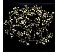 TONZN Copricapo da Sposa con Perle di Cristallo, Cerchietto per Capelli, forcina per Capelli, Damigella d'Onore, tralcio per Capelli con Diamanti, Copricapo da Sposa (Oro 2)