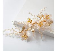 TONZN Copricapo da Sposa Coreano con forcina per Capelli, Copricapo da Sposa con forcina Laterale