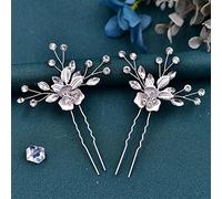 TONZN Copricapo da Sposa Pettine per Capelli forcina per Capelli da Donna Fiore Accessori per Capelli Copricapo Damigella d'Onore (HP343 forcina)