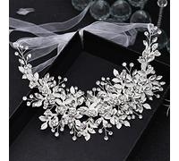 TONZN Copricapo da Sposa Pettine per Capelli forcina per Capelli da Donna Fiore Accessori per Capelli Copricapo Damigella d'Onore (HP349)