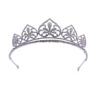 TONZN Corona di Diamanti a Forma di Cuore con zirconi pieni, Tiara di Cristallo Lucido, Accessori per Capelli da Sposa, Accessori per Capelli da Ballo, Regalo