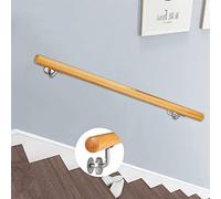 TONZN Corrimano Corrimano in Legno, Ringhiera per Scale per Interni ed Esterni, Corrimano per Loft Domestico fissato al Muro, Antiscivolo, Kit ringhiera per portico (Dimensioni : 150 cm) ()