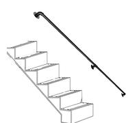 TONZN Corrimano per ringhiere per Scale - Kit Completo. Corrimano per Scale in Tubo Nero in Ferro battuto Stile Industriale (Dimensioni : ()