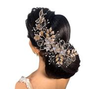 TONZN Fascia per Capelli da Sposa con Foglie, Copricapo da Sposa, Accessori per Capelli da Sposa, Accessori per Capelli da Donna (Oro 1 pz (1 Confezione))