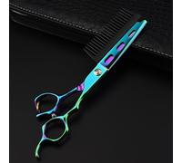 TONZN Forbici da Taglio per Capelli, 6 Pollici Forbici da Taglio per Capelli Professionali in Acciaio Verde 2 in 1 con Pettine Forbici da Taglio per Capelli da Barbiere Forbici da Parrucchiere