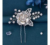 TONZN Forcina per Capelli a Forma di U da Donna, forcina per Capelli da Sposa, forcina per Capelli in Lega, Fiore, Copricapo da Sposa, forcina per Capelli da Ragazza (HP505)