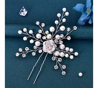 TONZN Forcina per Capelli a Forma di U da Donna, forcina per Capelli da Sposa, forcina per Capelli in Lega, Fiore, Copricapo da Sposa, forcina per Capelli da Ragazza (HP503)