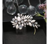 TONZN Forcina per Capelli da Sposa, Accessori per Capelli da Sposa con Strass opali, Pettine per Capelli da Sposa, Copricapo da Damigella d'Onore (HP318)