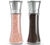 TONZN Macina Sale e Pepe con smerigliatrice Ceramica Regolabile Macina Sale in Acciaio Inossidabile e Barbecue da Cucina Picnic Ristorante 2 Pezzi Macina Sale Macina Sale e Pepe