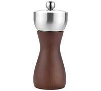 TONZN Macina Sale e Pepe in Legno Potente macina Regolabile Acciaio Inossidabile Meccanismo Manuale delle spezie Agitatore per Campeggio BBQ 2pc -8 Pollici Macina Sale e macina Pepe (5 Pollici)