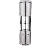 TONZN Macinapepe in Acciaio Inox a Doppia Testa macina Sale e Pepe macinapepe macina condimento Bottiglia Barattolo condimento macina spezie da Cucina (Ottone)