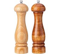 TONZN Macinapepe Legno Sale e Pepe Regola manualmente Paprika Macinaspezie Ceramica Grossa Fabbrica di Sale per Ristorante Campeggio Macinasale da Campeggio Macinapepe e Sale (C 8)
