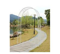 TONZN Pergolato da Giardino in Metallo L 4,9xA 8,9 Piedi Arco per Matrimonio Arco per Feste Nuziali, Feste in Giardino, Giardini, Fiori, Decorazioni di Viti Pergolati, Bianco