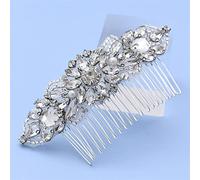 TONZN Pettine da Sposa, Copricapo da Sposa, Accessori per Capelli, forcina da Sposa con Strass (Come Mostrato)